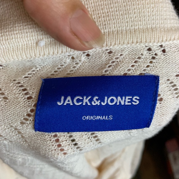 Jack & Jones Polo White Cotton Breathable Lightweight Textured Men's Shirt - Picture 7 of 9